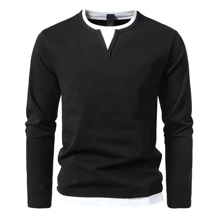 Juan | Camiseta de manga larga premium de algodón peinado