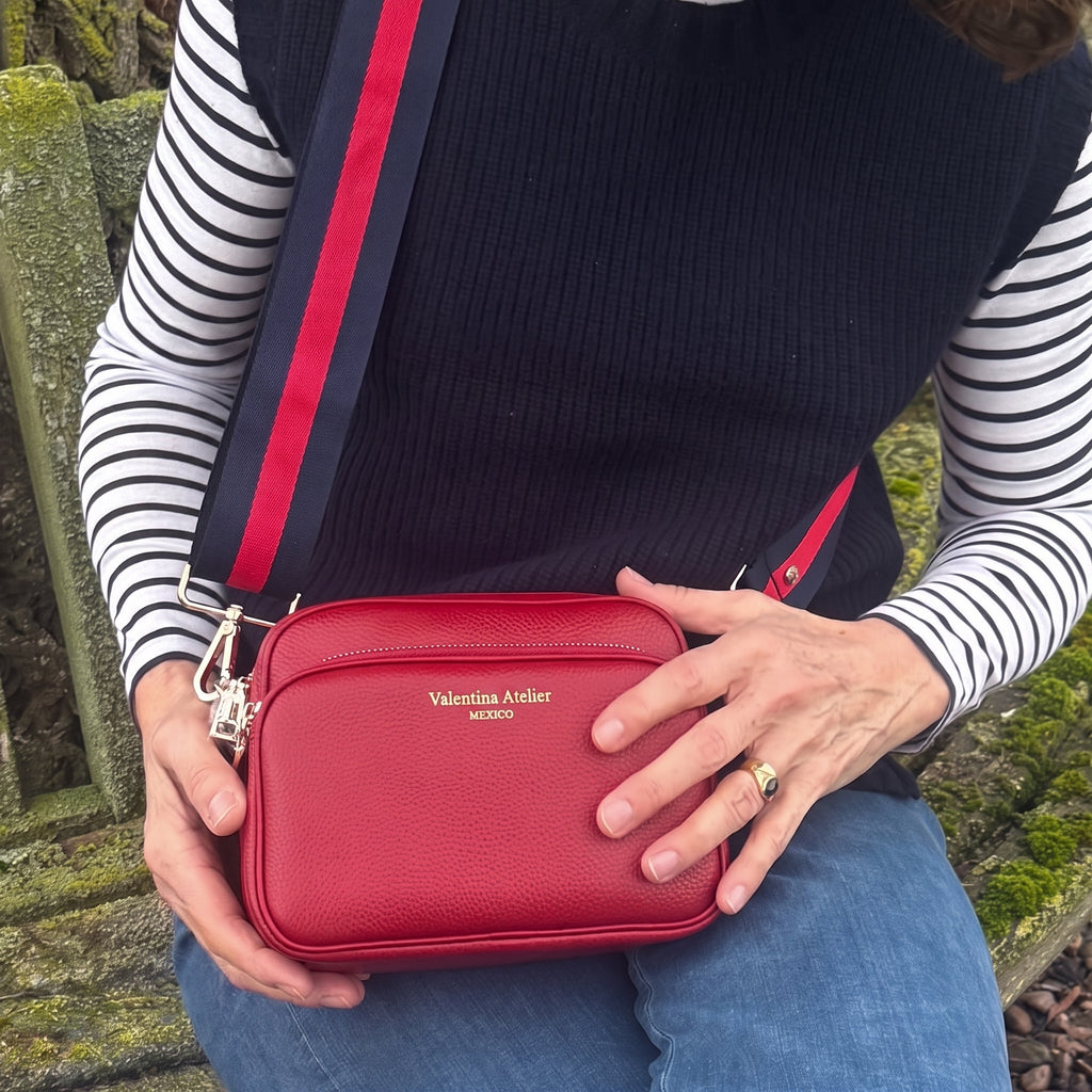 Bolso Cruzado Lyla - Rojo Cereza Intenso