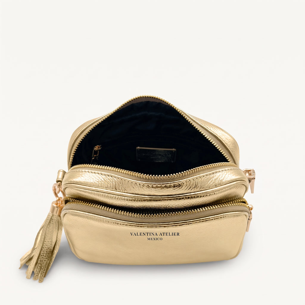 Bolso Cruzado Alba - Dorado