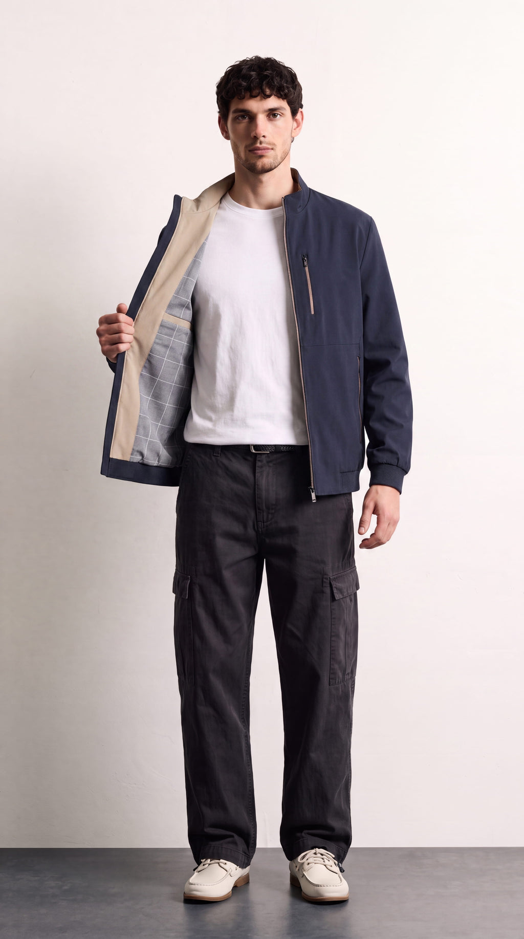 Chaqueta clásica con cremallera