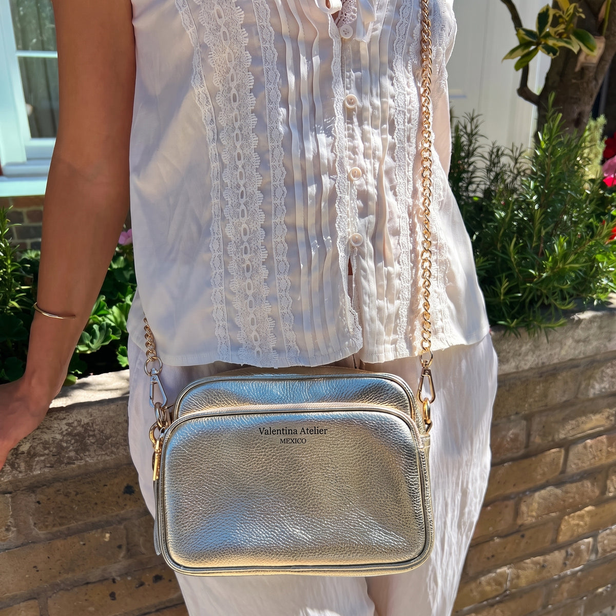 Bolso Cruzado Alba - Dorado