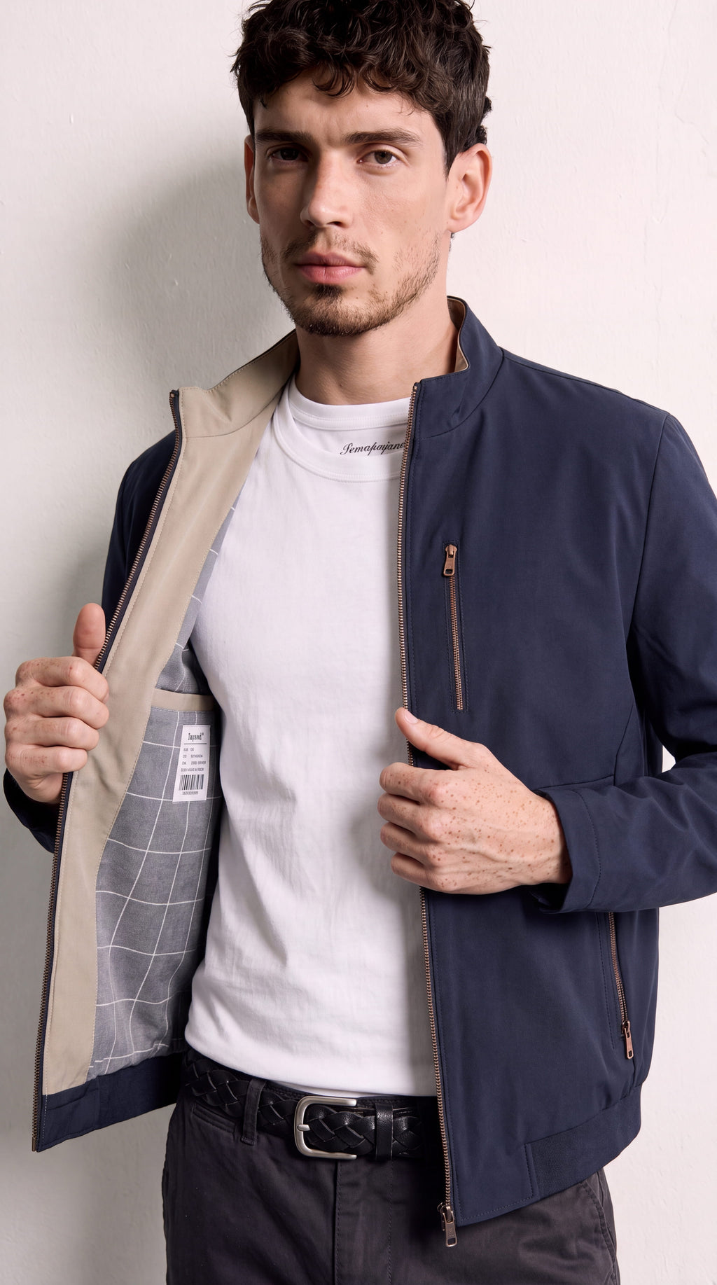 Chaqueta clásica con cremallera