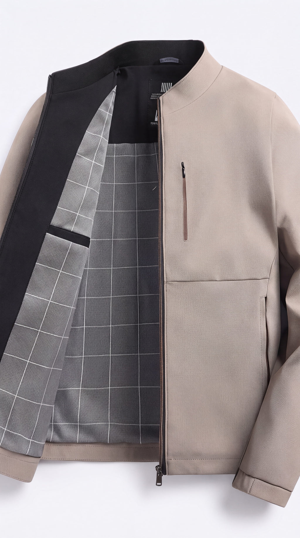 Chaqueta clásica con cremallera