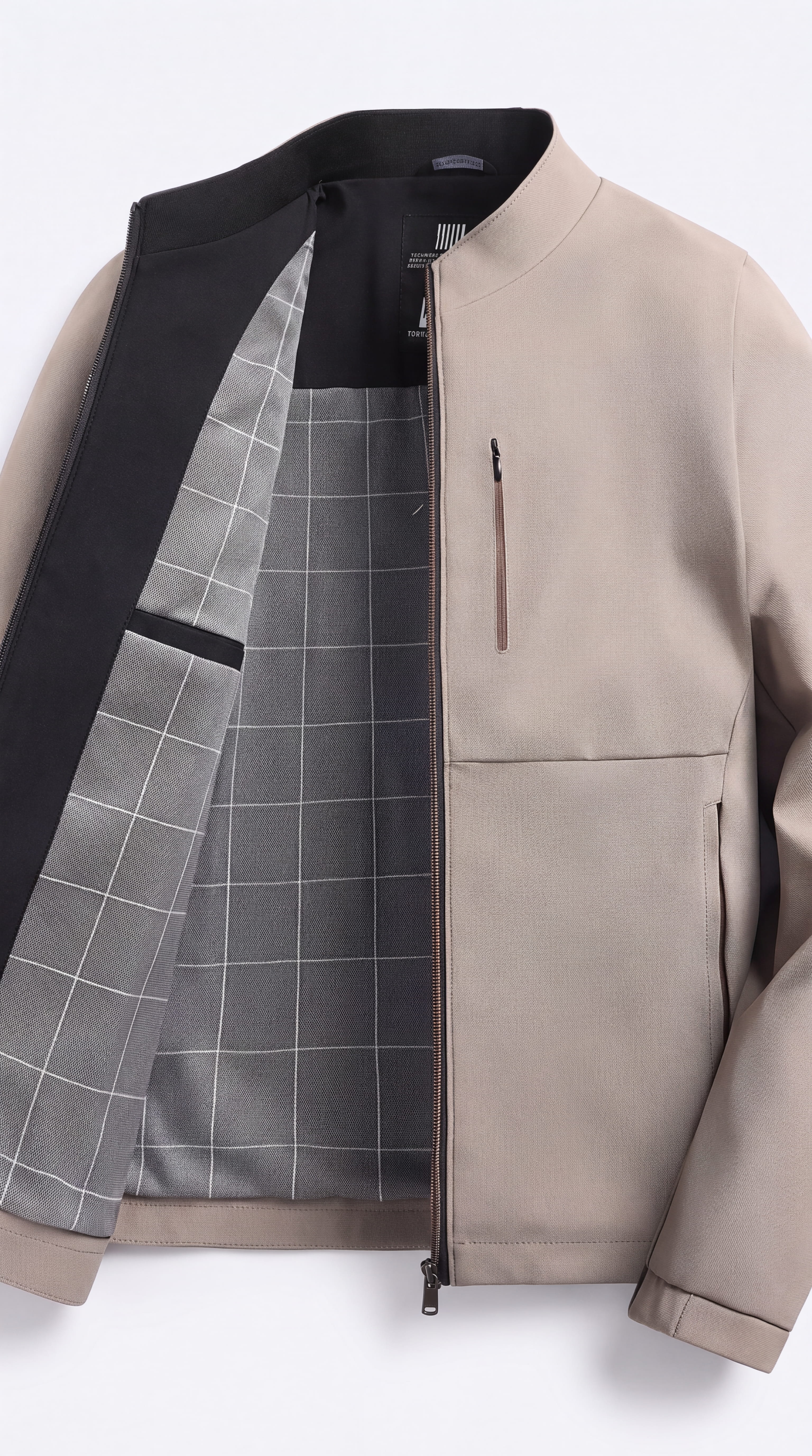 Chaqueta clásica con cremallera