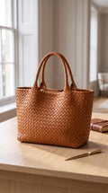 Renata | Lana bolso tote de cuero Artesanal