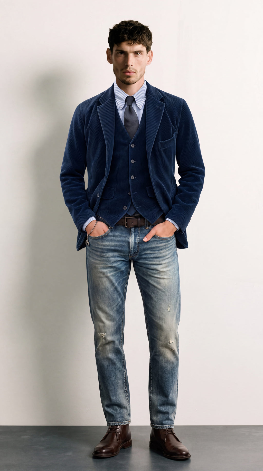 Conjunto de Blazer y Chaleco Elegante