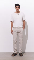 Pantalón Slim Fit Beige