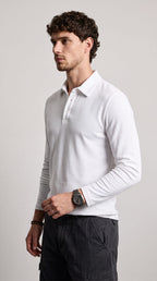 Mateo™ | Jersey casual de manga larga blanco