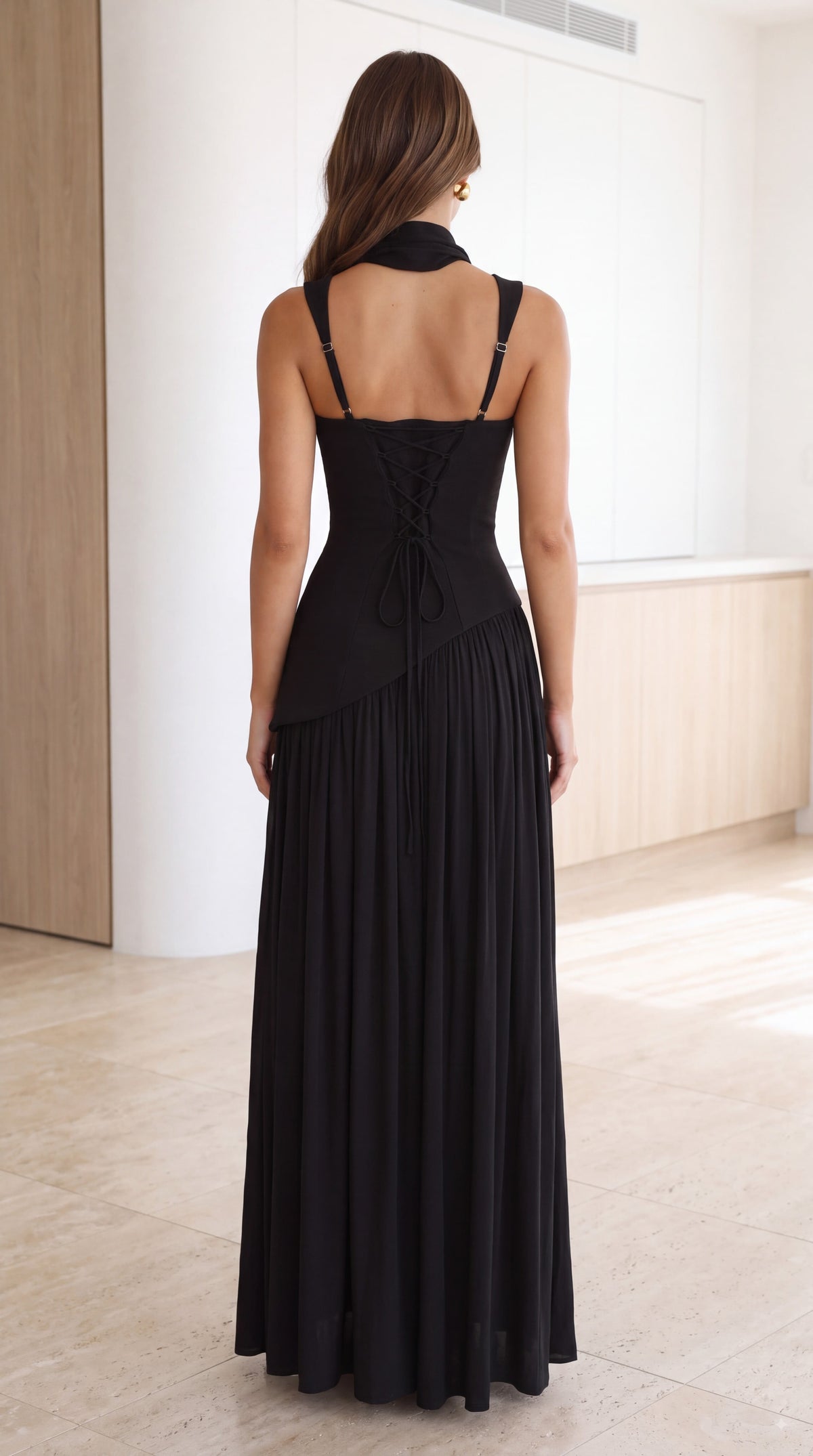 Vestido largo Tullulah - Negro