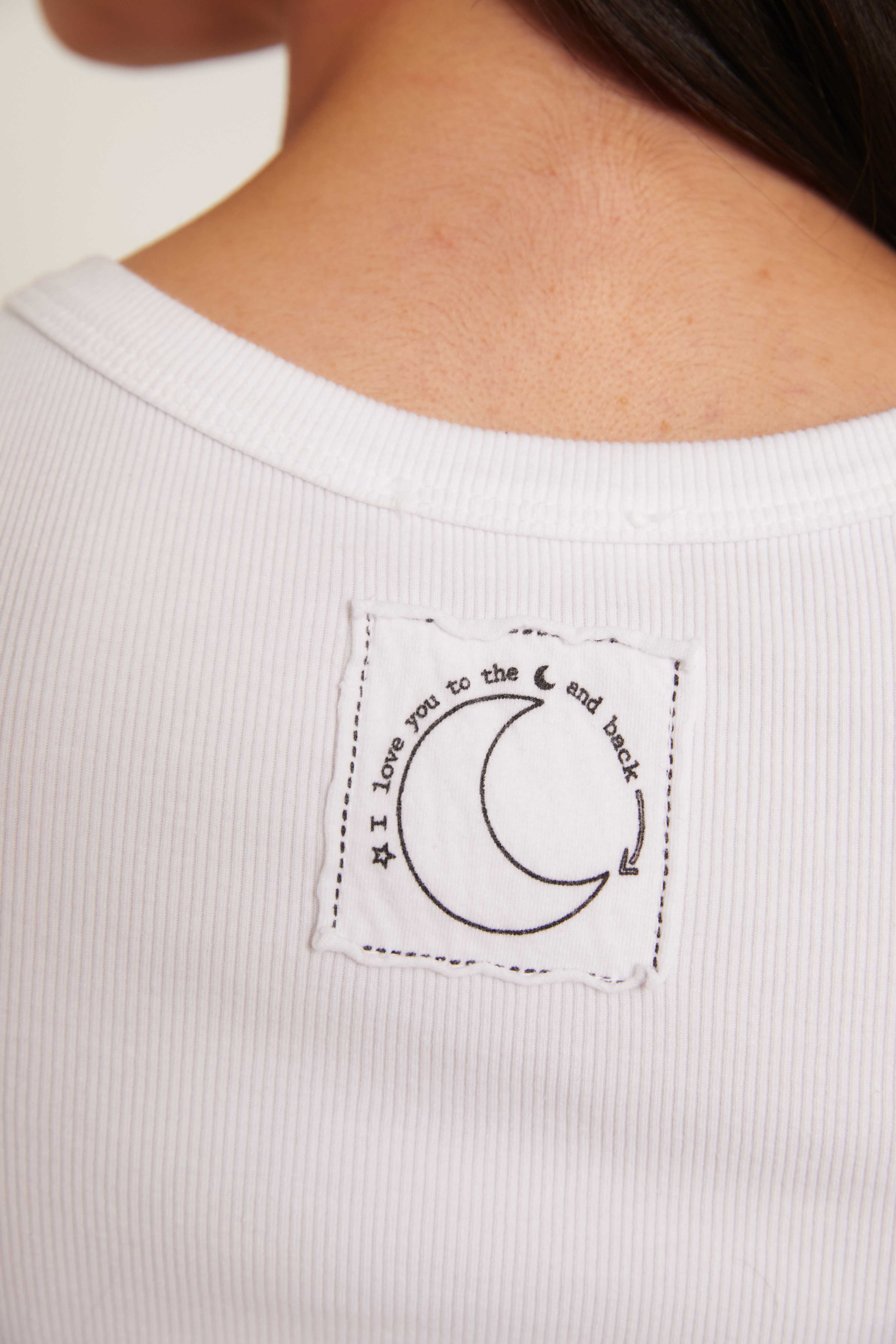 Camiseta canalé tirantes blanco