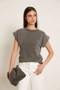 Camiseta brillo gris antracita