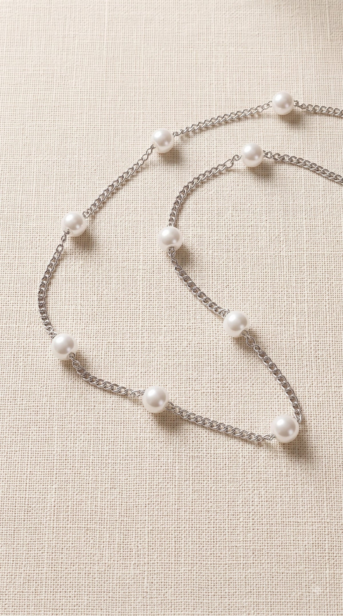 Collar de Perlas Nura plateado