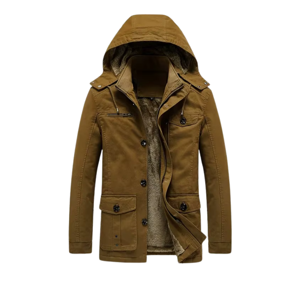 Elegante abrigo de invierno acolchado Premium
