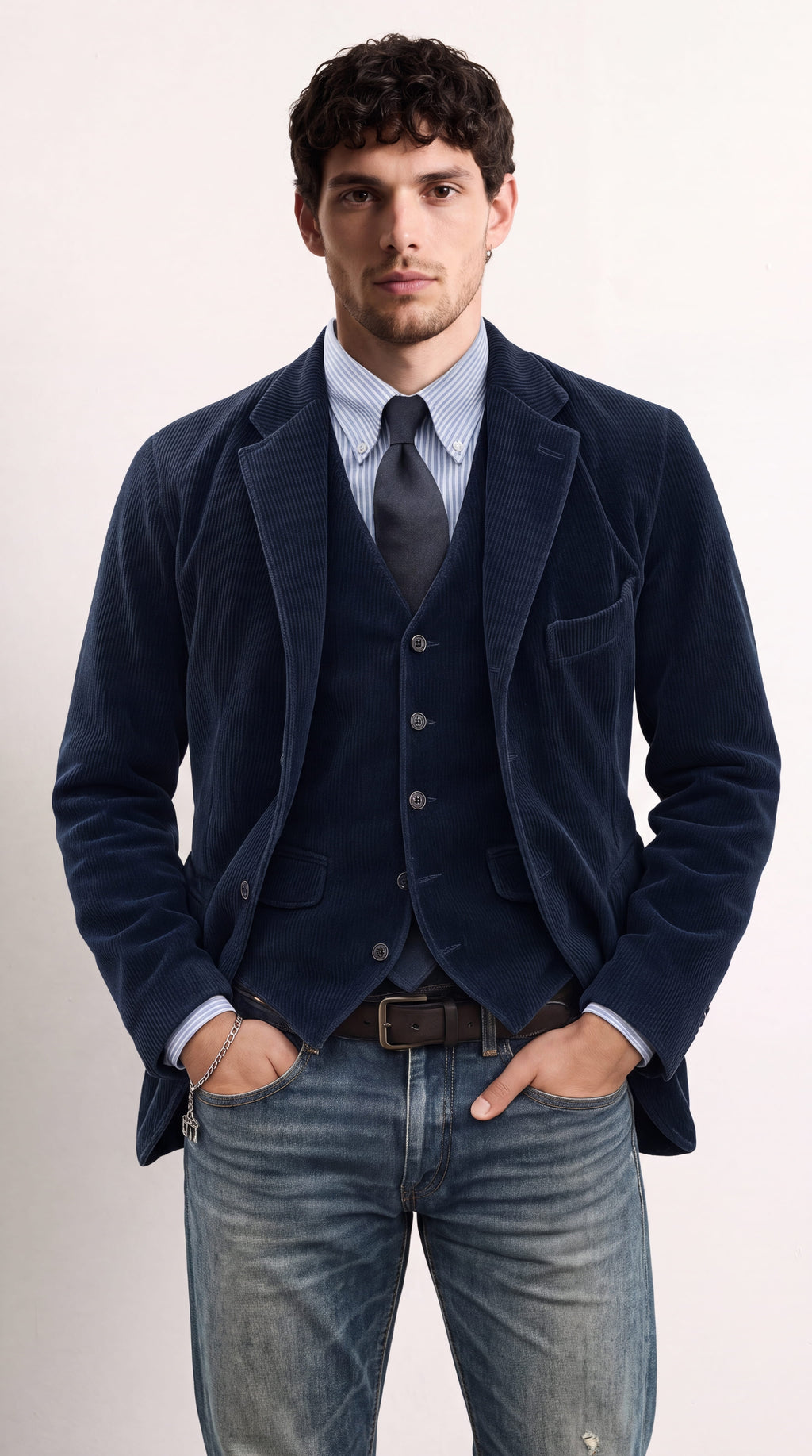 Conjunto de Blazer y Chaleco Elegante