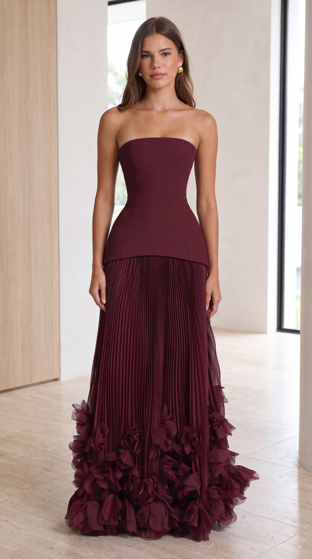 Vestido Seraphina - Laca cereza