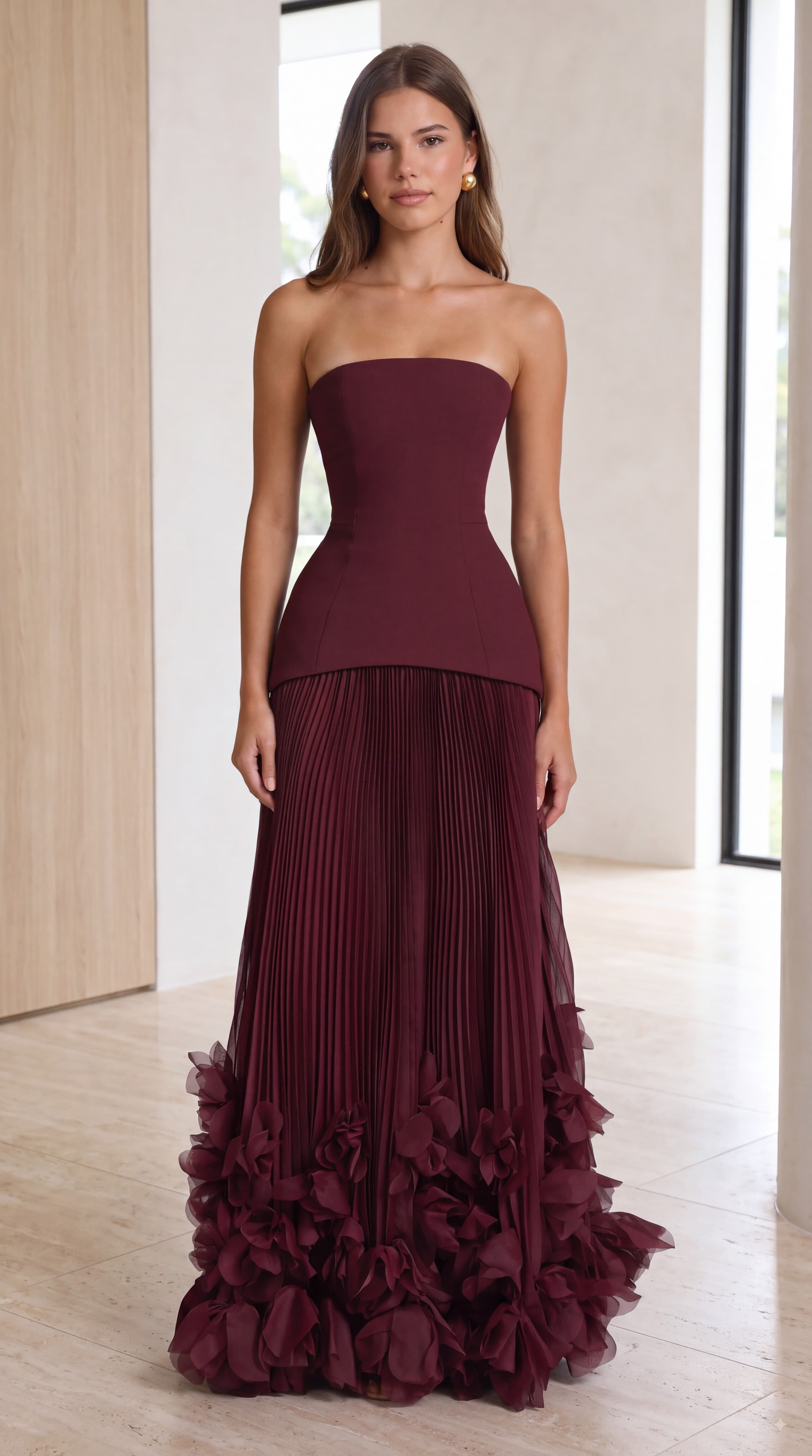 Vestido Seraphina - Laca cereza