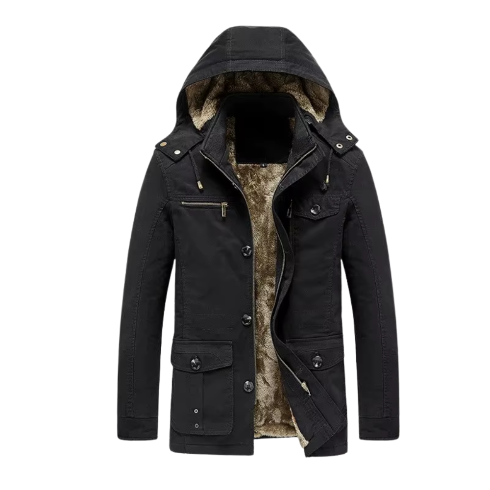 Elegante abrigo de invierno acolchado Premium