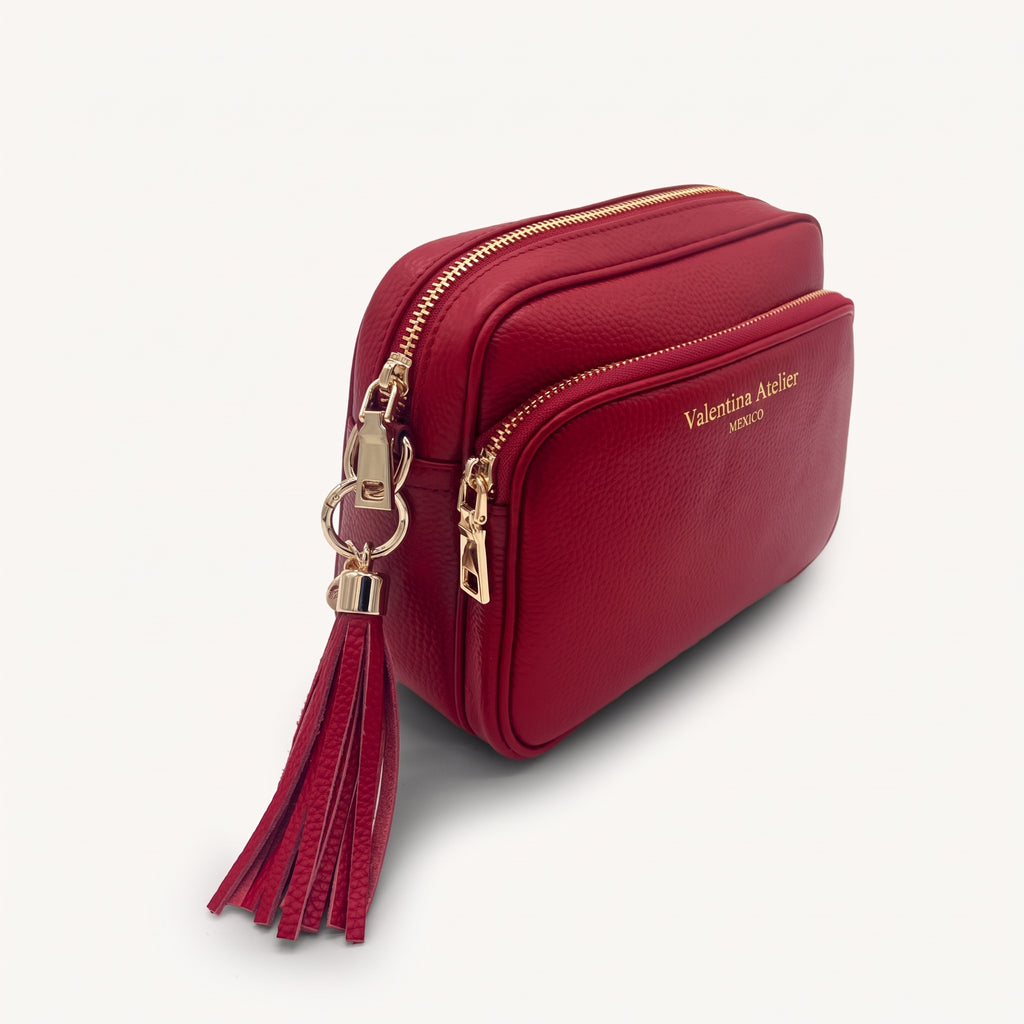 Bolso Cruzado Lyla - Rojo Cereza Intenso