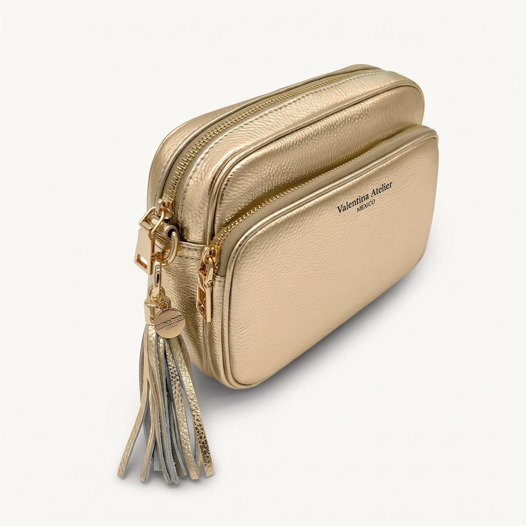Bolso Cruzado Alba - Dorado