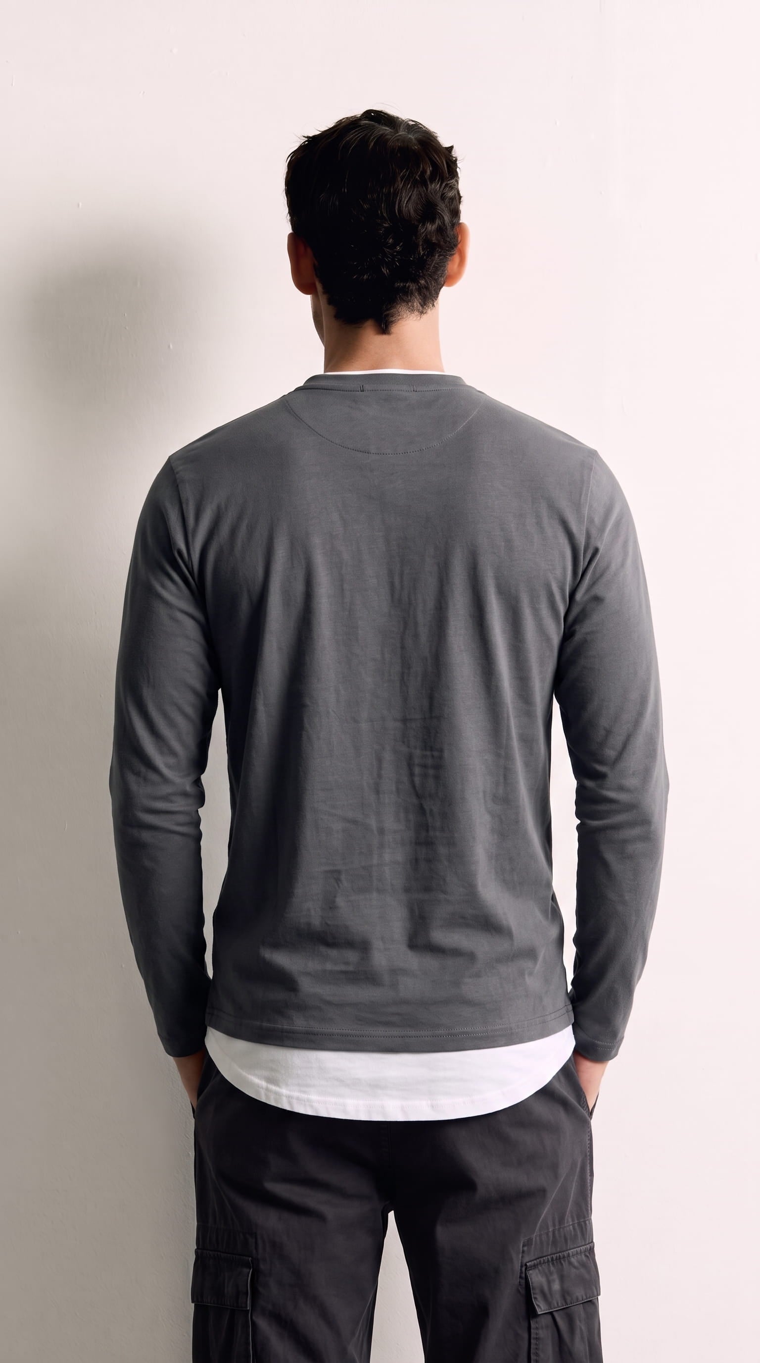 Juan | Camiseta de manga larga premium de algodón peinado