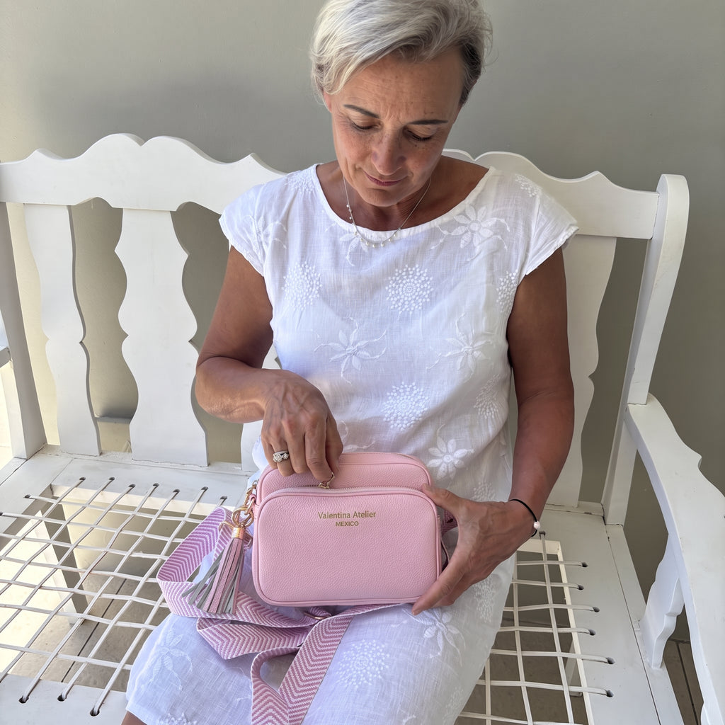 Bolso Cruzado Alba - Rosa Empolvado