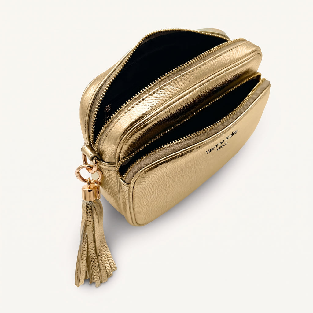 Bolso Cruzado Alba - Dorado