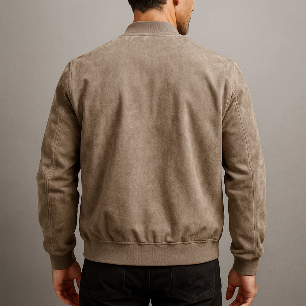 Chaqueta clásica de ante
