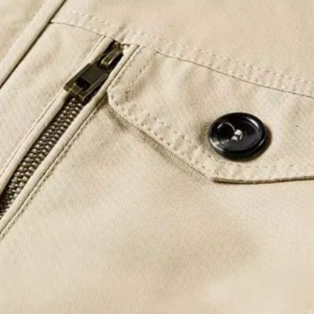 Chaqueta elegante con múltiples bolsillos