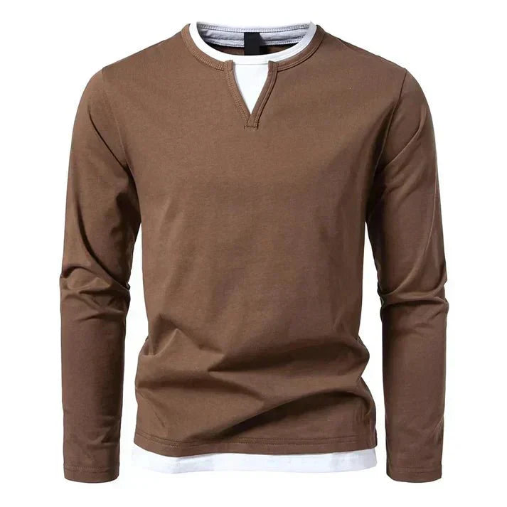 Juan | Camiseta de manga larga premium de algodón peinado