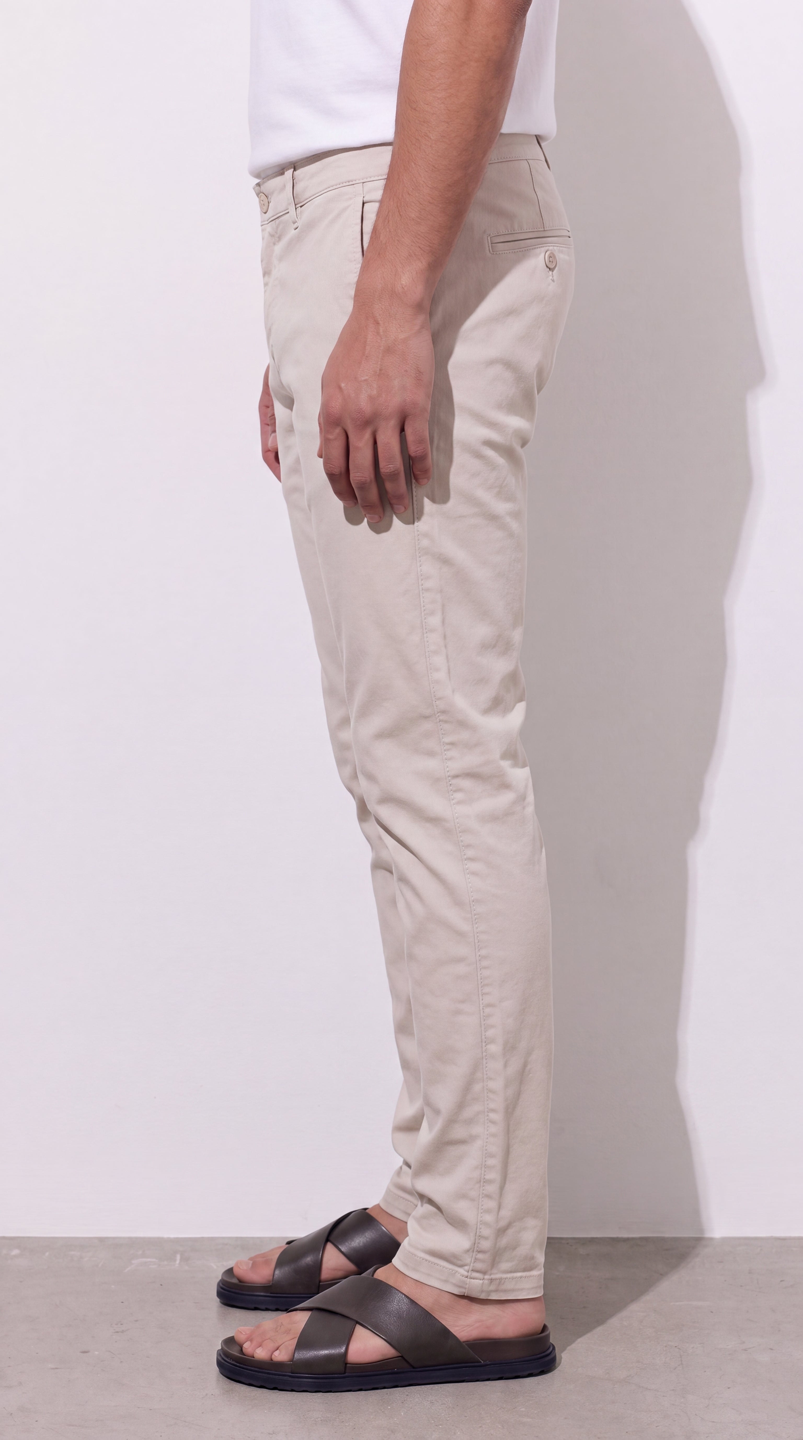 Pantalón Slim Fit Beige
