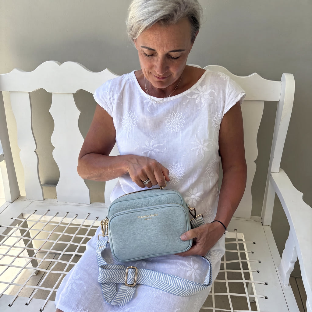 Bolso Cruzado Alba - Azul Cielo