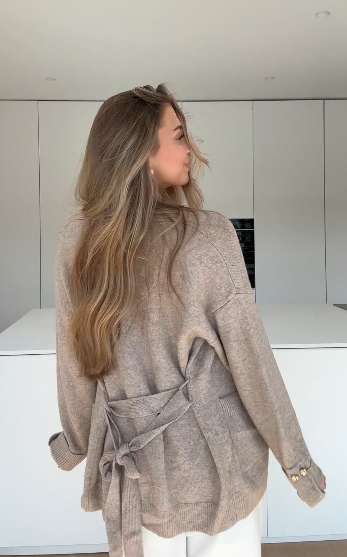 CARDIGÁN DE ROBE CANELA