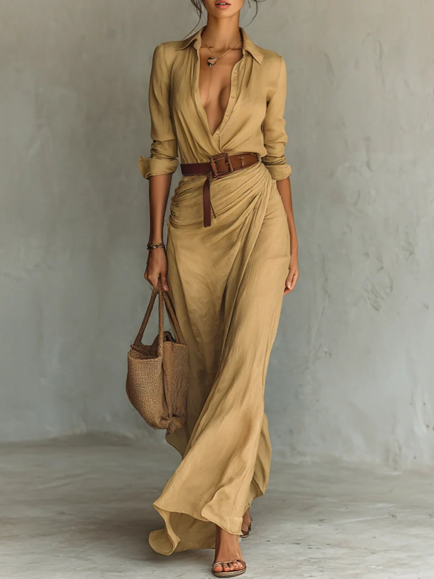 Maria Jose | Vestido con cinturón ajustable