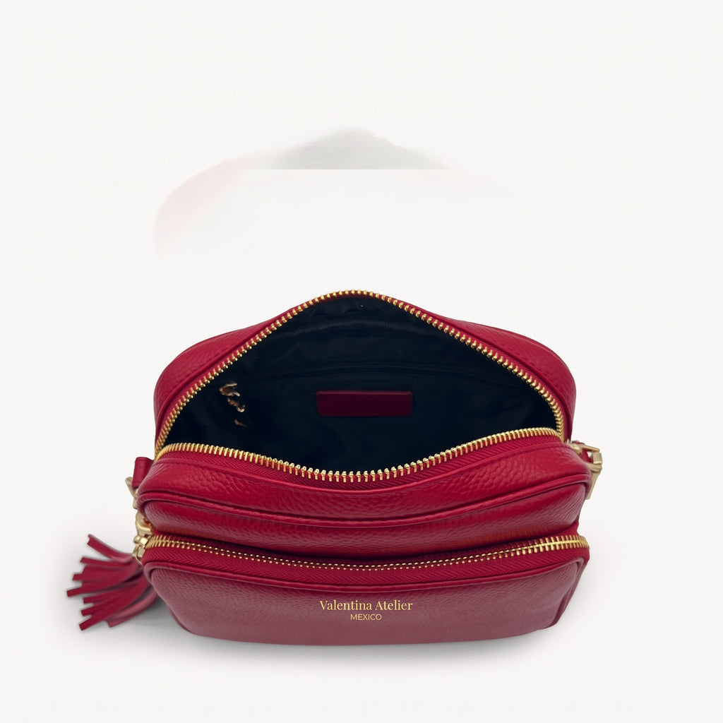 Bolso Cruzado Lyla - Rojo Cereza Intenso