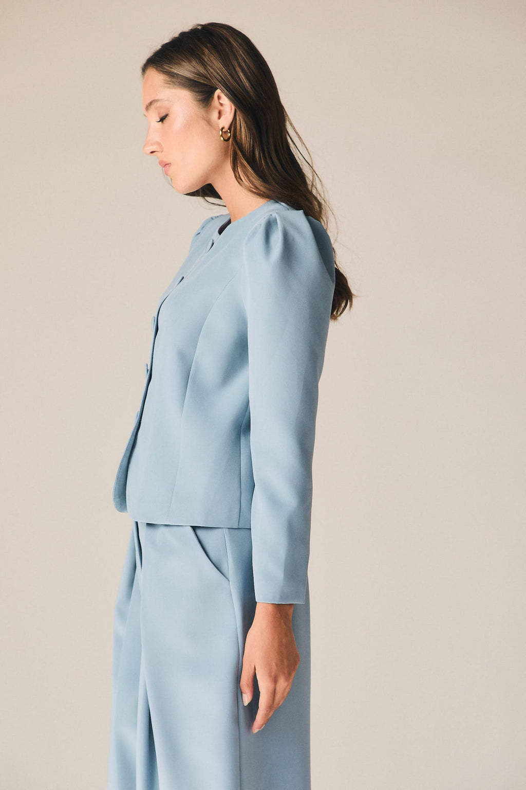 Chaqueta de traje en color azul