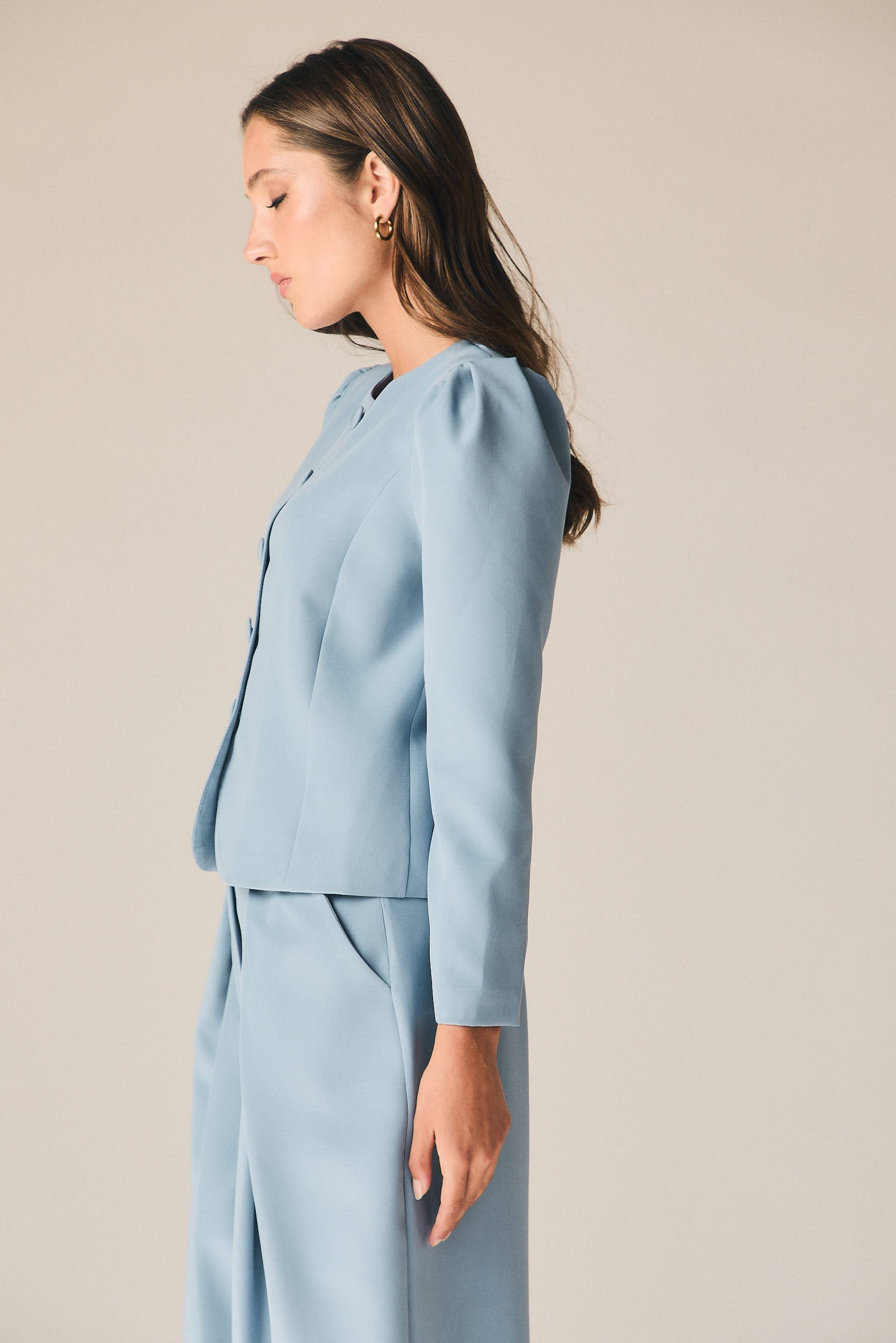 Chaqueta de traje en color azul