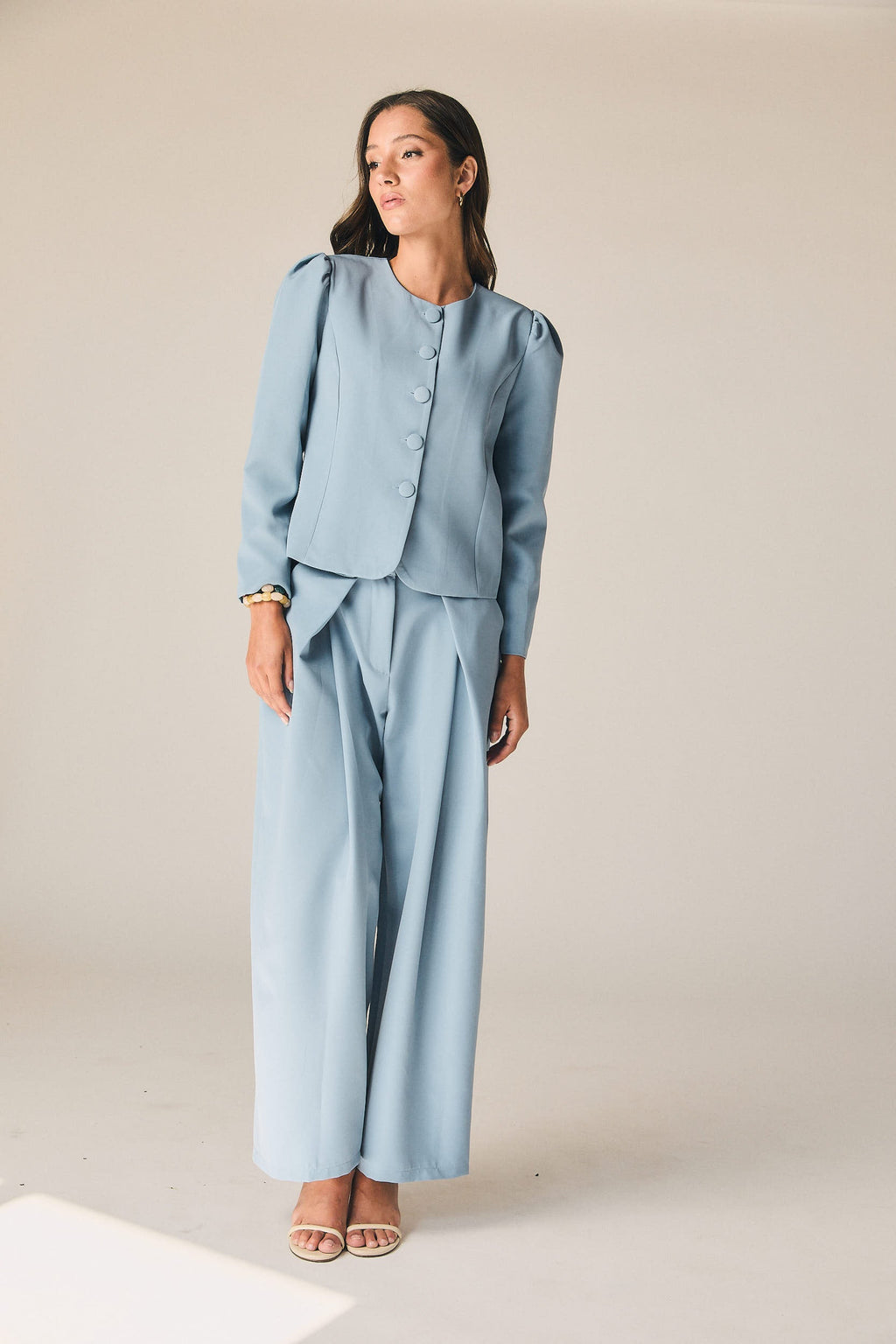 Pantalón de traje en color azul