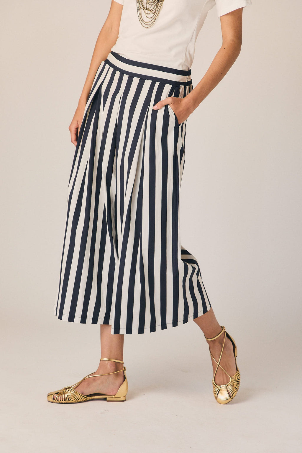 Pantalón rayas azul marino