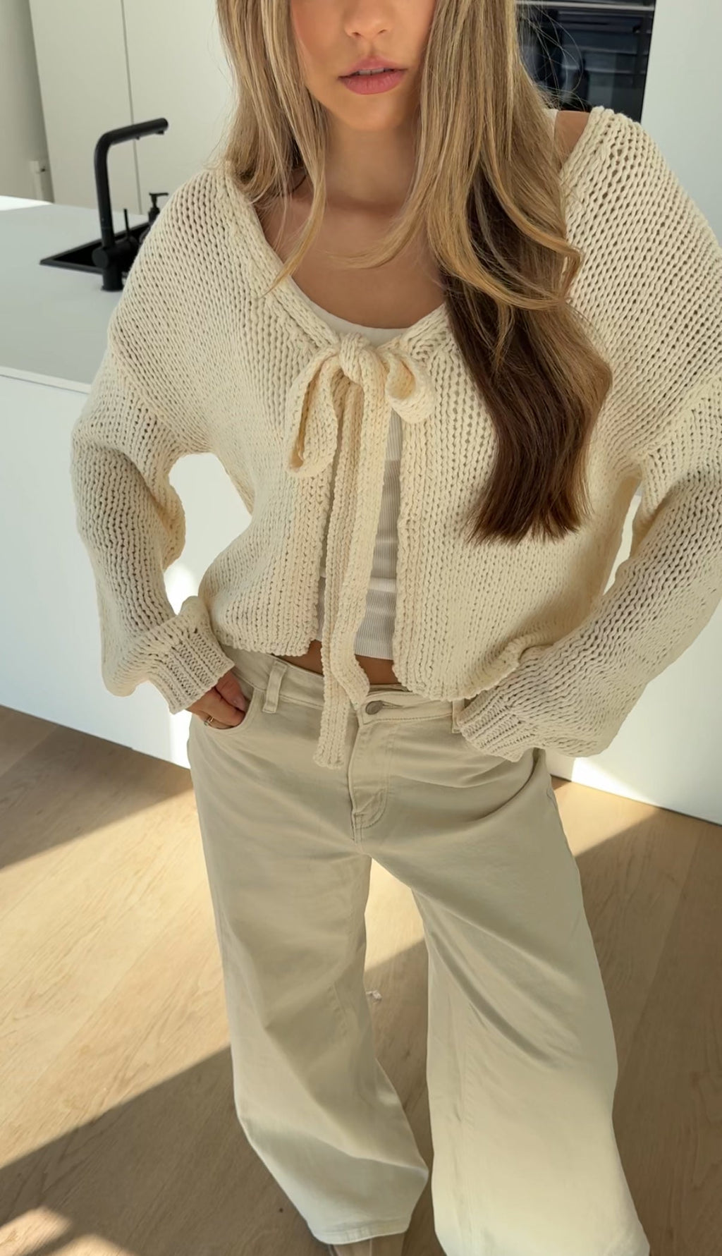 CARDIGÁN CUTE BOW VAINILLA