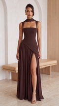 Vestido Maxi Tullulah - Marrón Ciruela