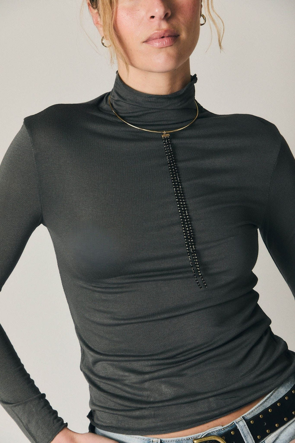 Camiseta doble piel gris
