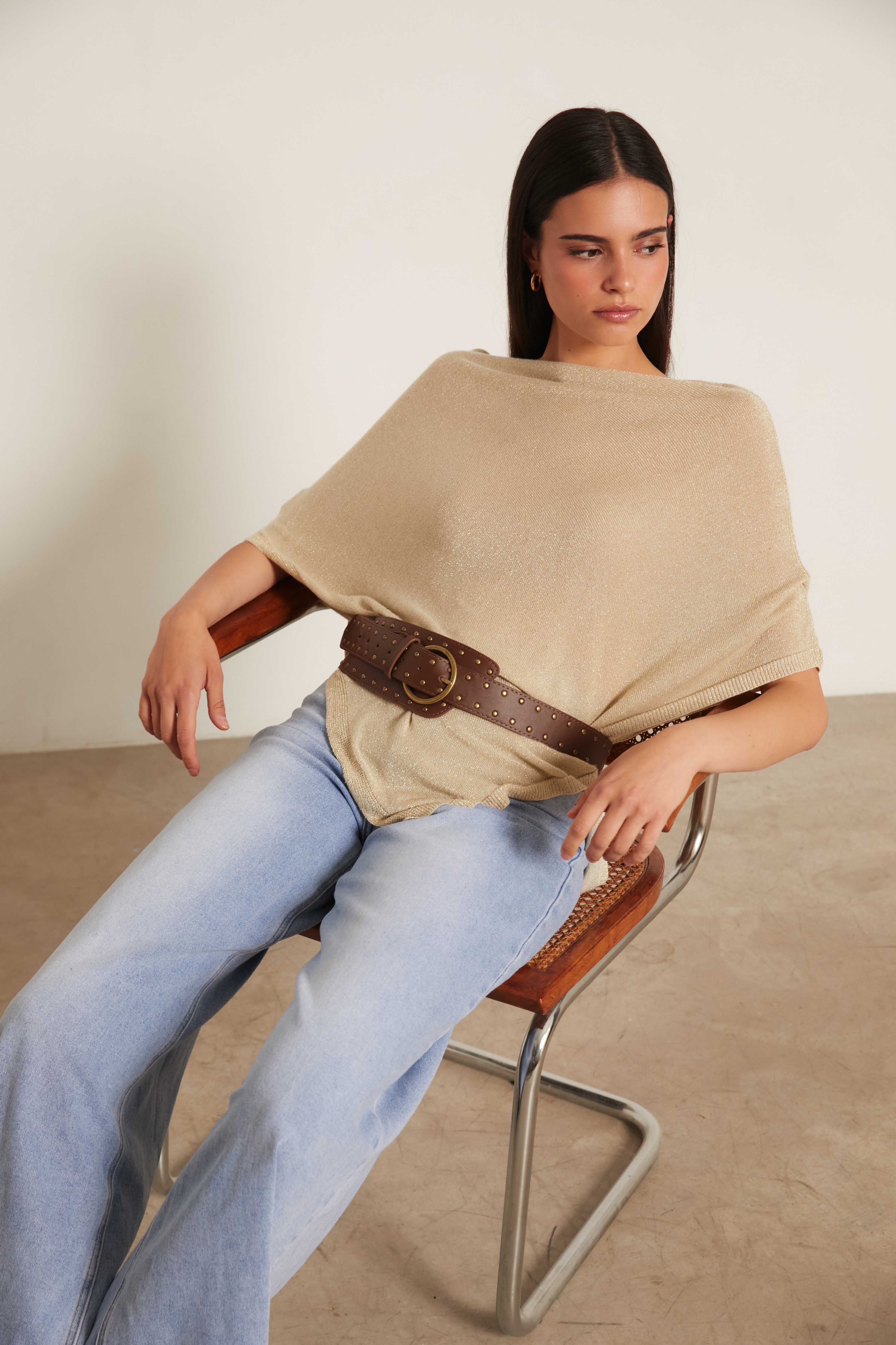 Capa punto brillo beige