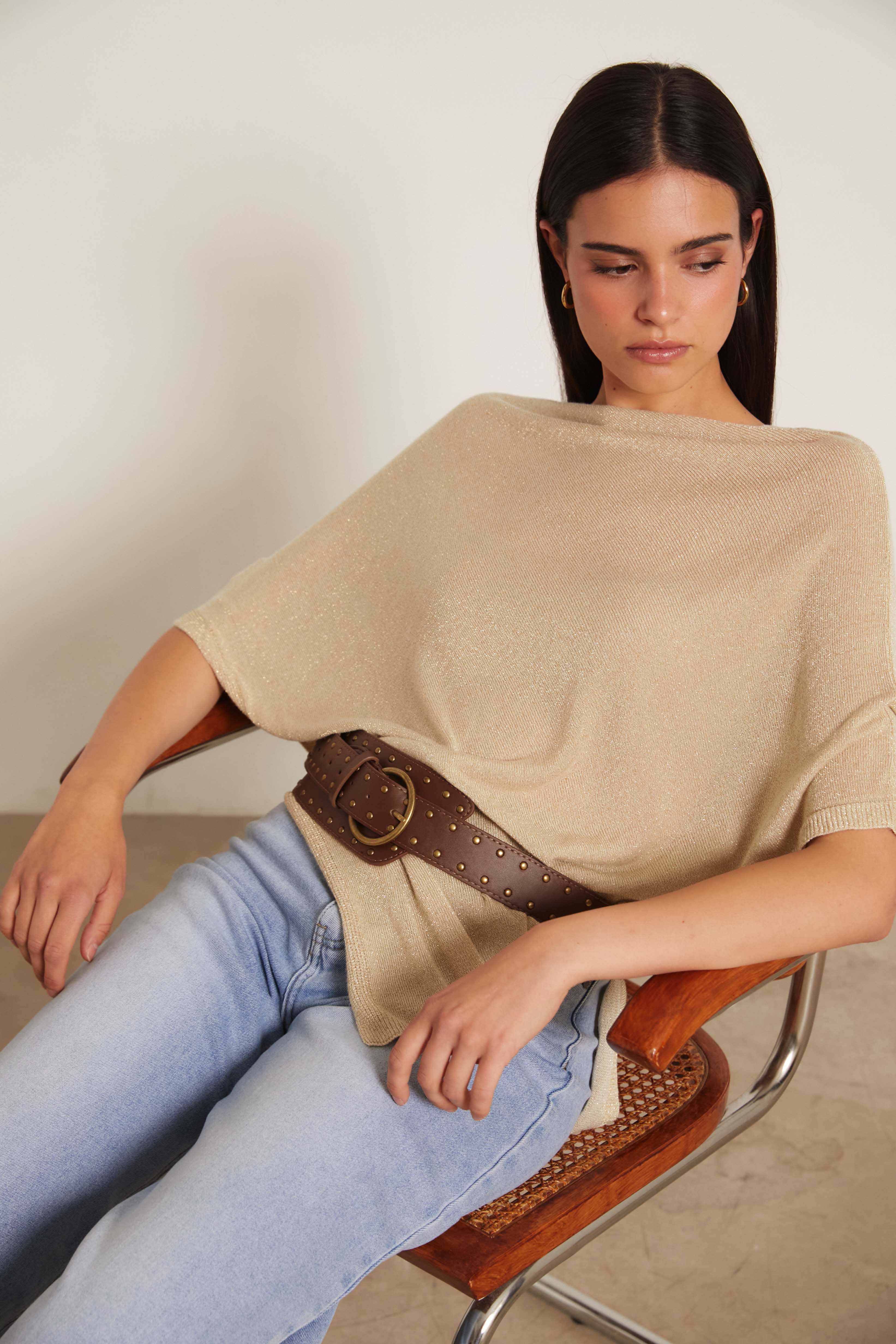Capa punto brillo beige