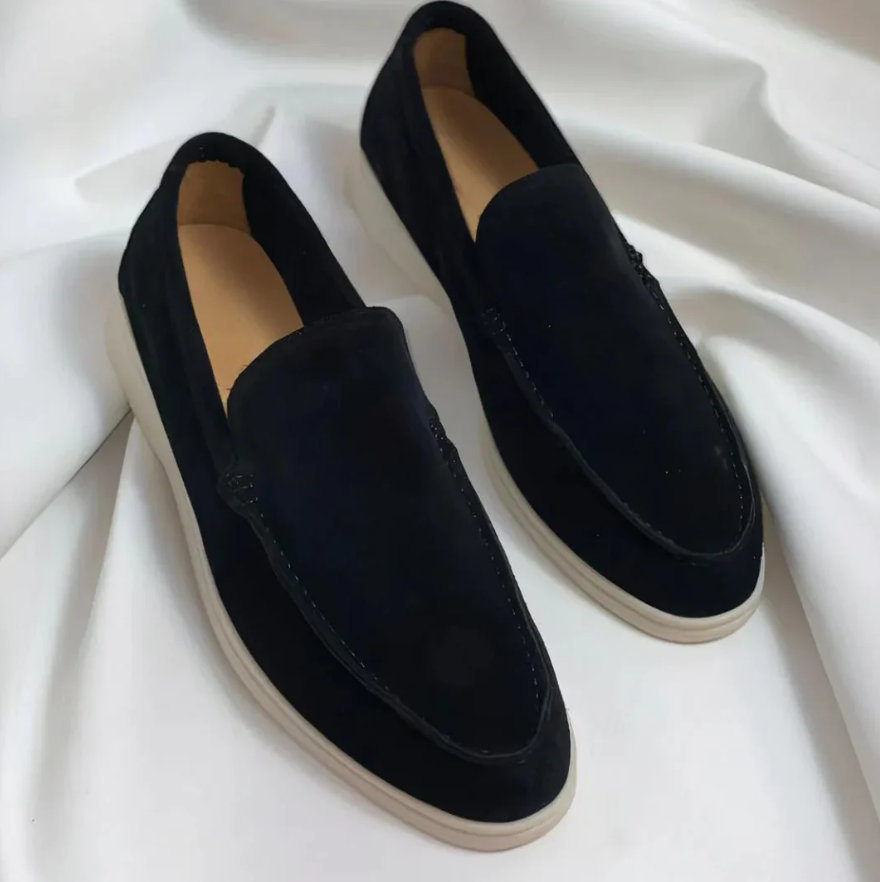 Mocasines elegantes de ante