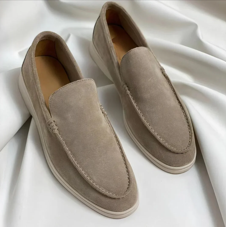 Mocasines elegantes de ante