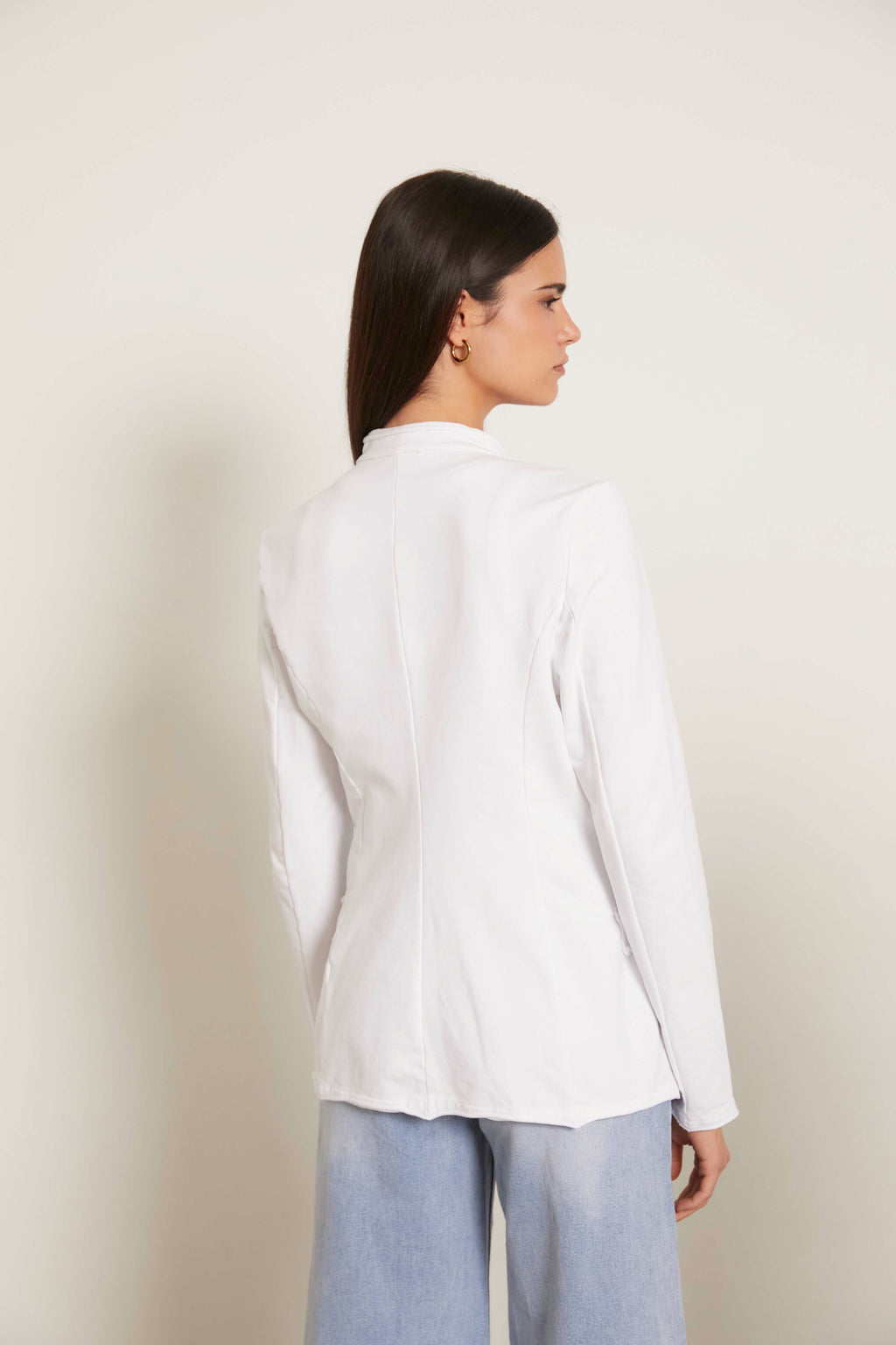 Chaqueta entallada botones blanco