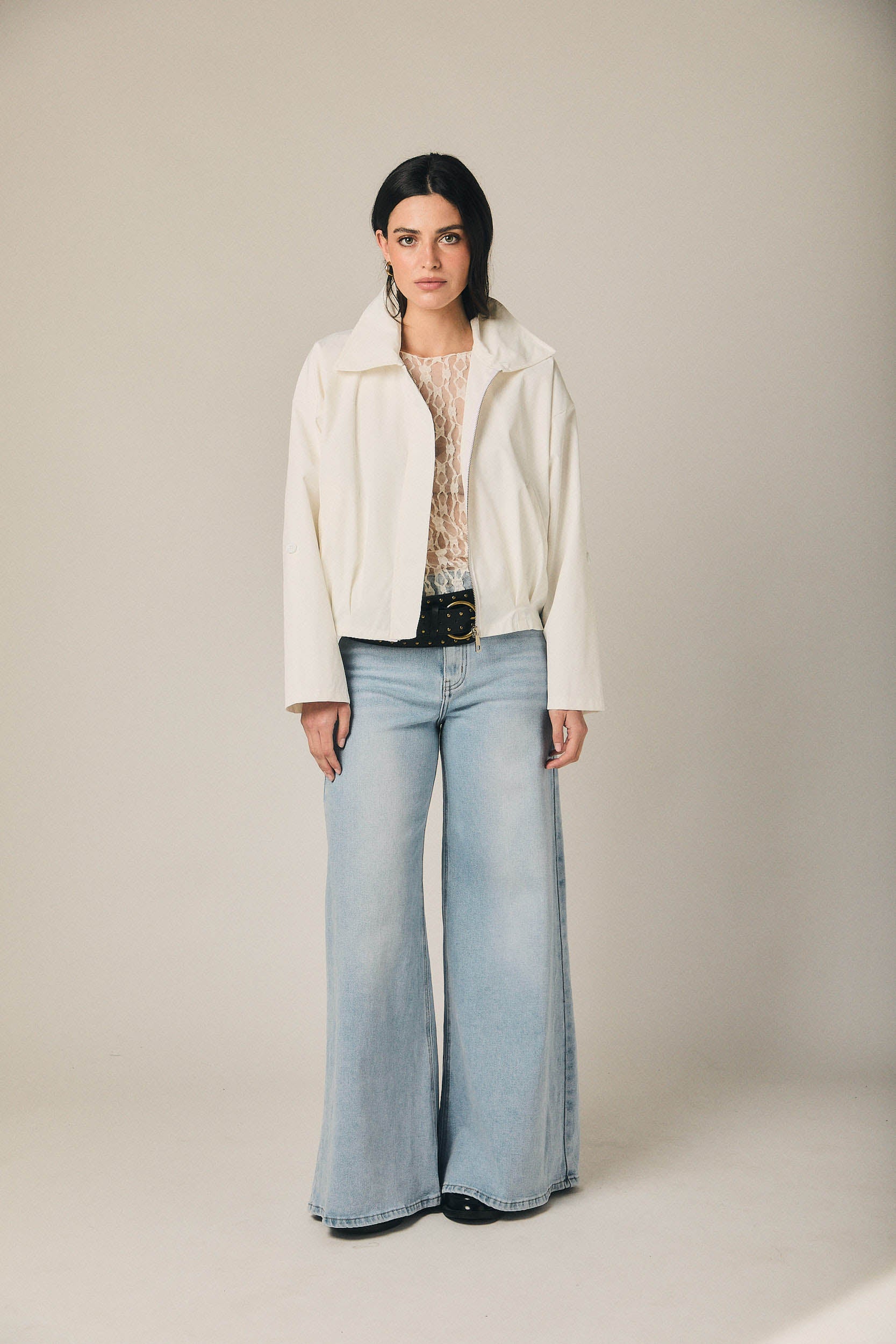 Chaqueta globo blanca
