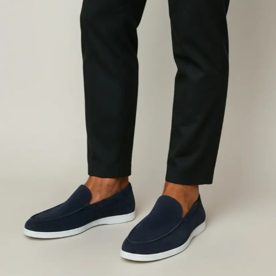 Mocasines elegantes de ante
