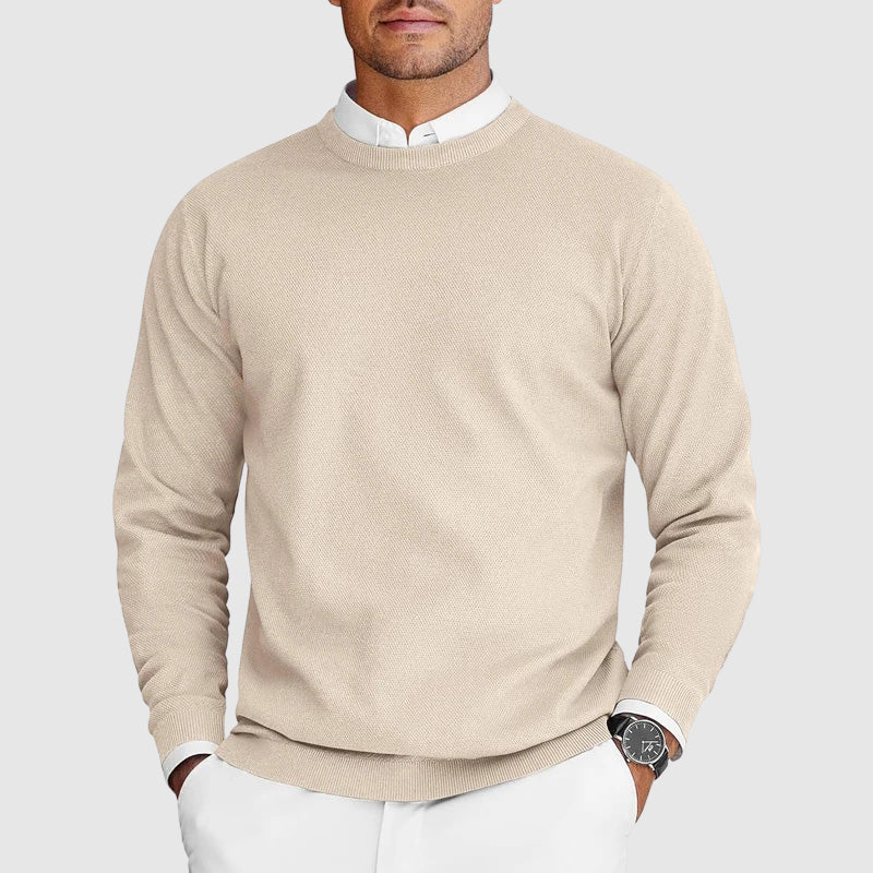 Casper | Suéter de Cuello Redondo para Hombre Blanco