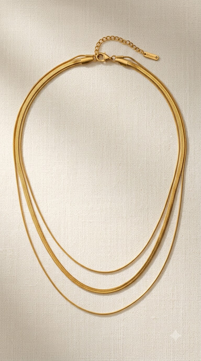 Collar Dorado Multicapa